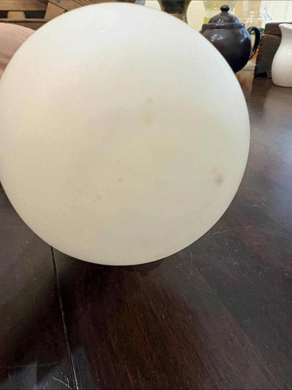 White Frosted Glass Vase 7.25”